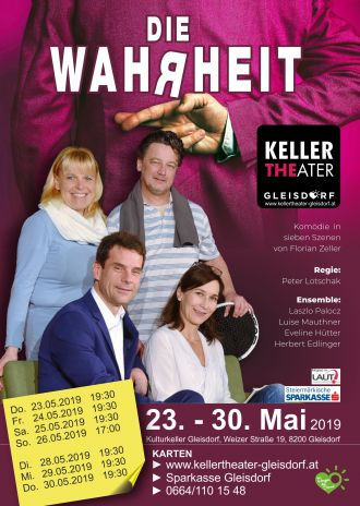 Plakat SRA3 Die Wahrheit Produktion2019 Kellertheater Gleisdorf V3